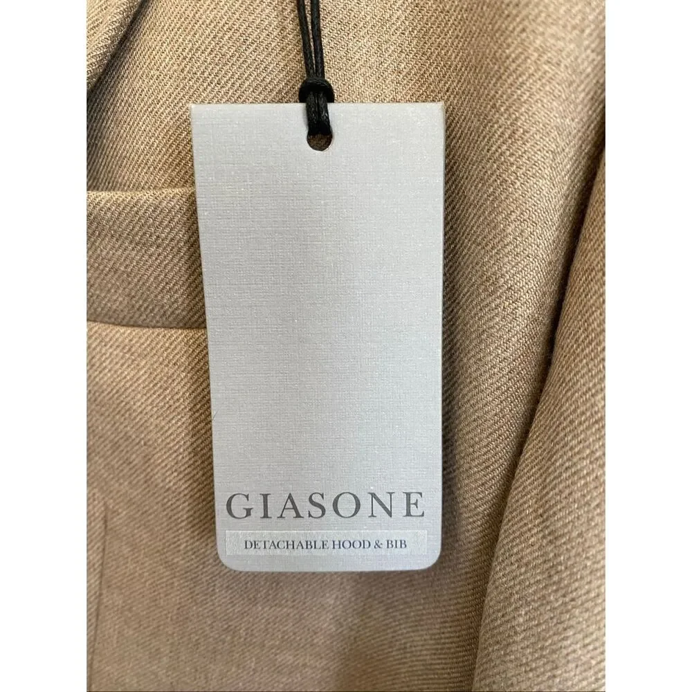GIASONE Austin Hood Detachable Casual Blazer Jacket Camel Sport Coat Sz 44 R NEW - Picture 8 of 11